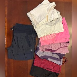 (Lot) Lululemon sport tops(x7) and crop pants(x1)